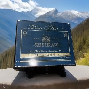 BLUE STAR SHIRAZ Vintage Wall 21"x17"  Decor Item Prima‎ Donna Glass Australia